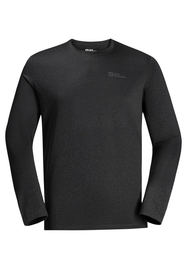 Jack Wolfskin Skyhermal L/s T-shirts Heren Zwart | 76888975