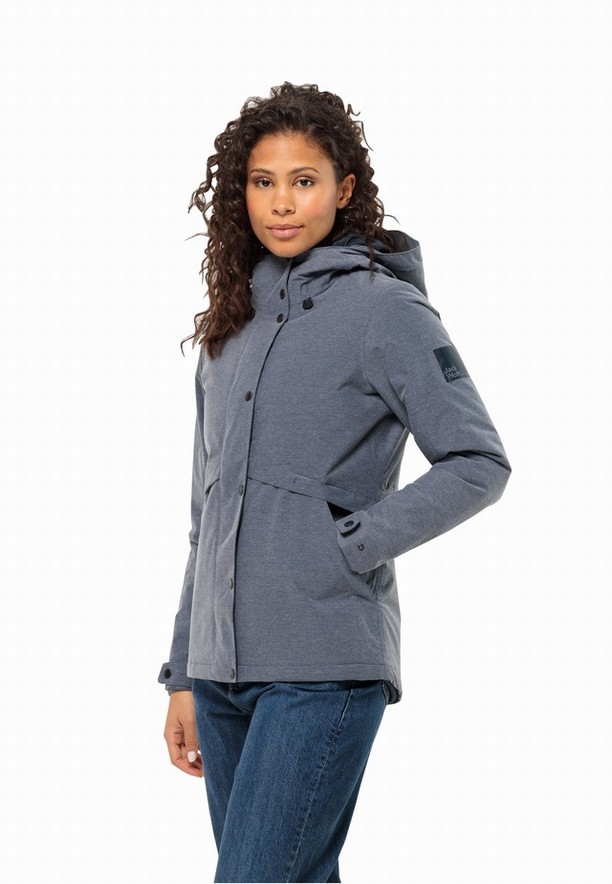 Jack Wolfskin Snowy Park Winterjassen Dames Donkerblauw | 23800267