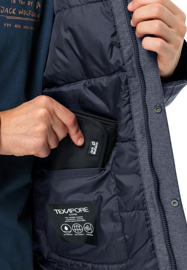 Jack Wolfskin Snowy Park Winterjassen Heren Donkerblauw | 53474817