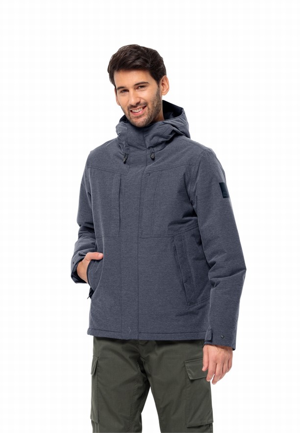 Jack Wolfskin Snowy Park Winterjassen Heren Donkerblauw | 53474817