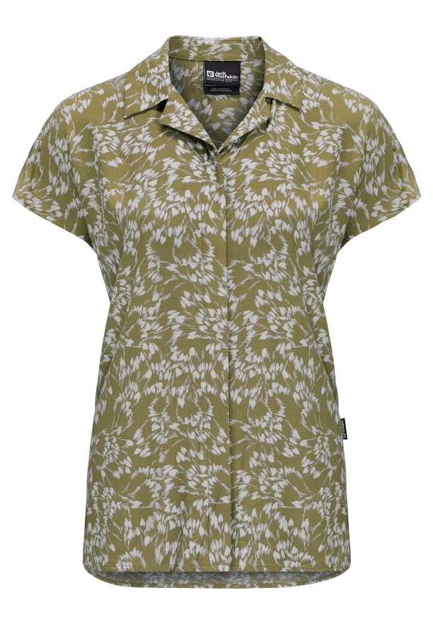 Jack Wolfskin Sommerwiese Overhemd Dames Olijfgroen | 39969087