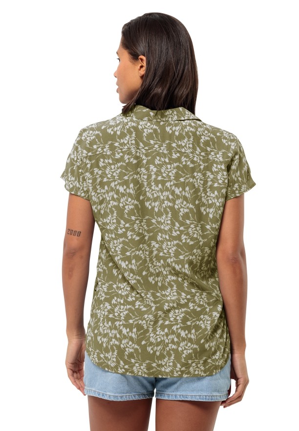 Jack Wolfskin Sommerwiese Overhemd Dames Olijfgroen | 39969087