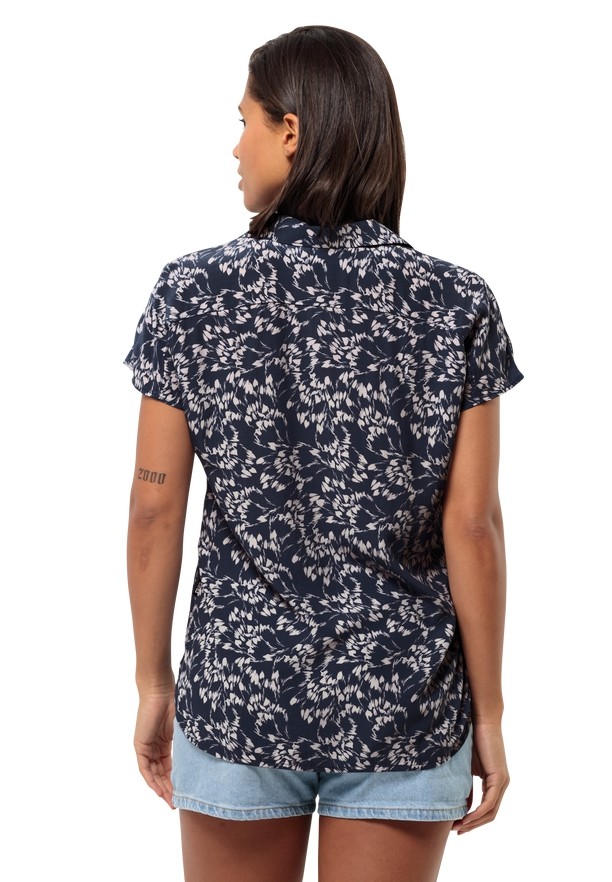 Jack Wolfskin Sommerwiese Overhemd Dames Donkerblauw | 18889453
