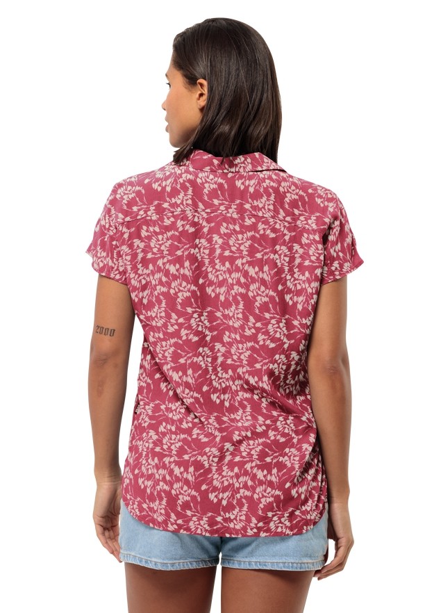 Jack Wolfskin Sommerwiese Overhemd Dames Rood | 70592506
