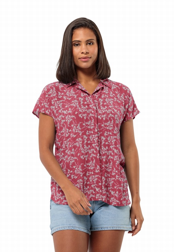 Jack Wolfskin Sommerwiese Overhemd Dames Rood | 70592506