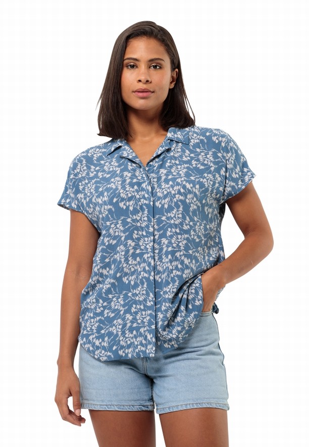 Jack Wolfskin Sommerwiese Overhemd Dames Blauw | 74952330