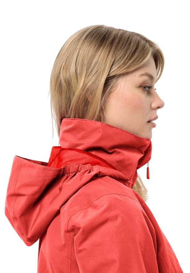 Jack Wolfskin Stormy Point 2l Regenjassen Dames Rood | 65677226
