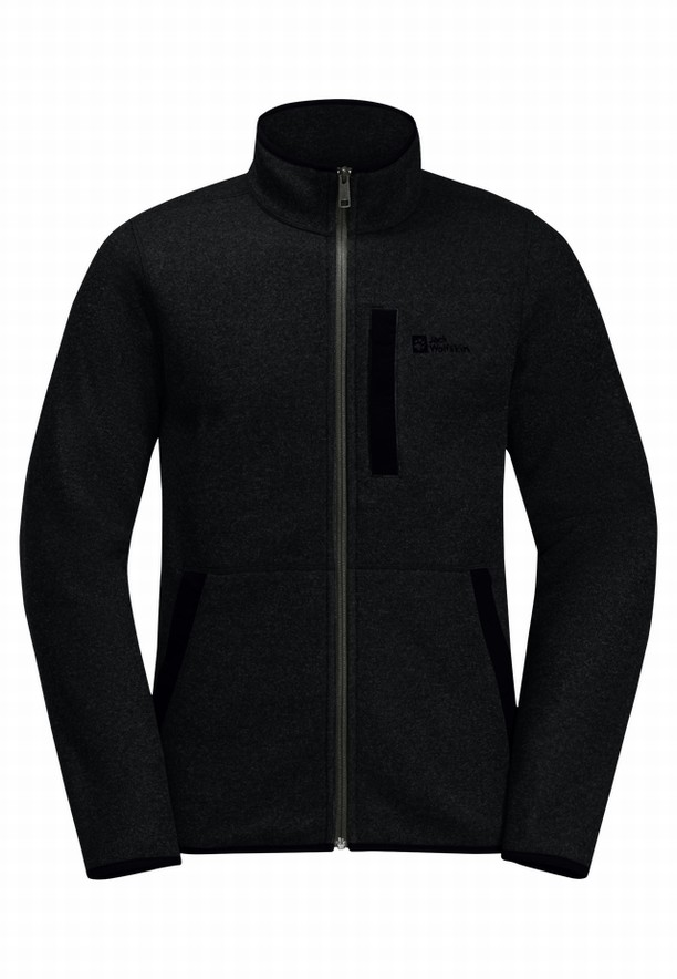 Jack Wolfskin Tannenspur Hooded Fleece Jassen Heren Zwart | 36979673