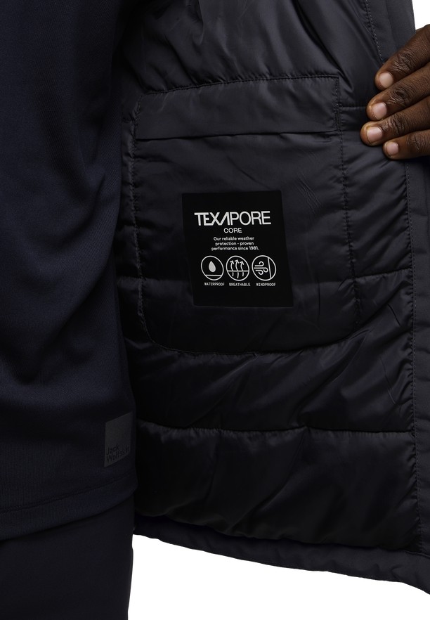 Jack Wolfskin Tempeltor Regenjassen Heren Zwart | 47355302