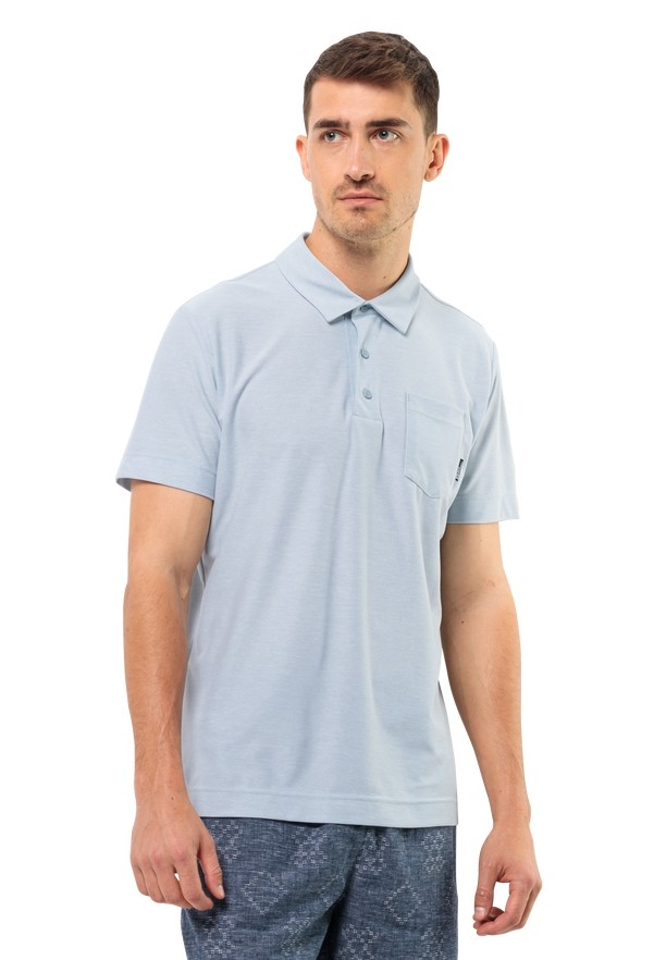 Jack Wolfskin Terral Poloshirt Heren Blauw | 54899069