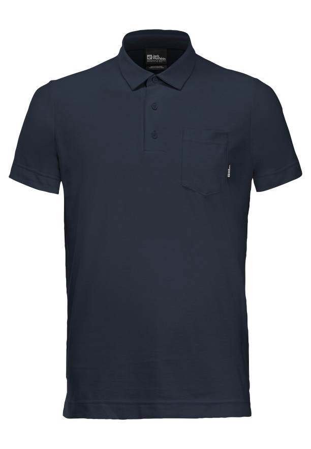 Jack Wolfskin Terral Poloshirt Heren Donkerblauw | 17959457