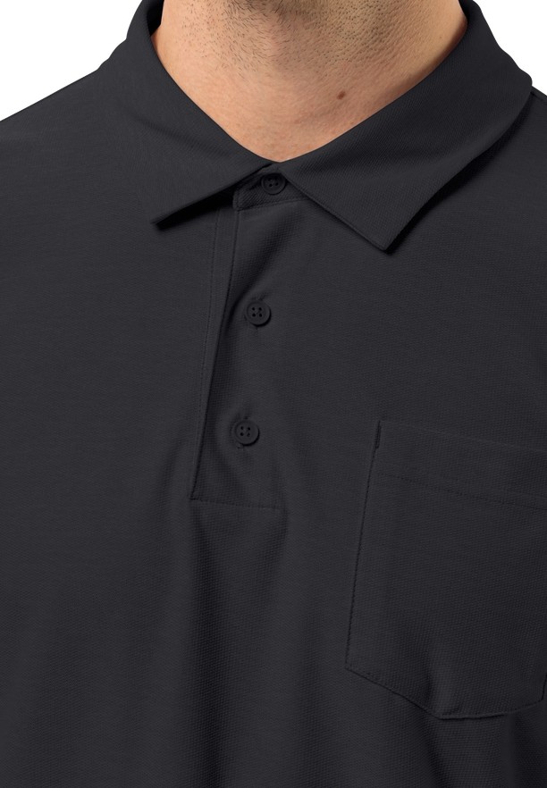 Jack Wolfskin Terral Poloshirt Heren Zwart | 44890436