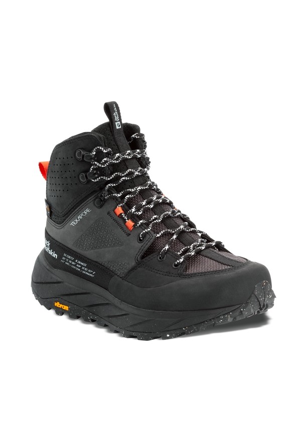 Jack Wolfskin Terraquest Texapore Mid Wandelschoenen Dames Zwart | 11514108