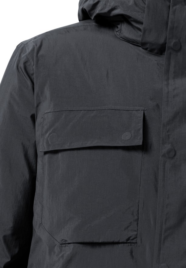 Jack Wolfskin Textor Utility Winterjassen Heren Zwart | 83700495