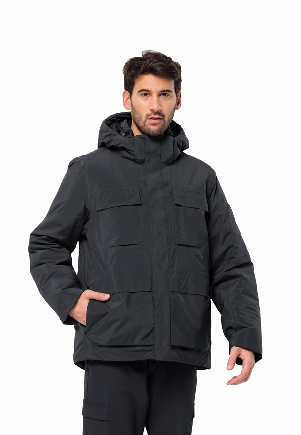 Jack Wolfskin Textor Utility Winterjassen Heren Zwart | 83700495