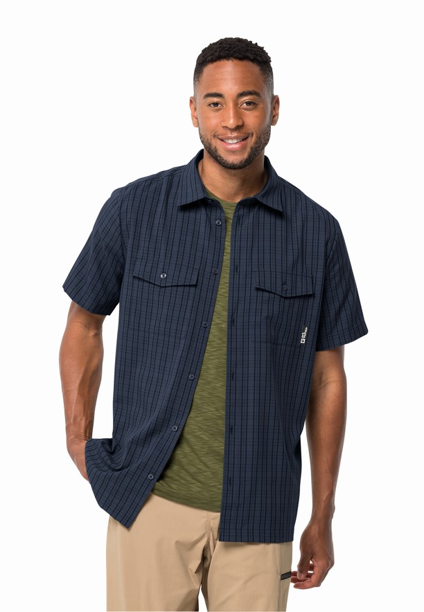 Jack Wolfskin Thompson Overhemd Heren Donkerblauw | 62886645