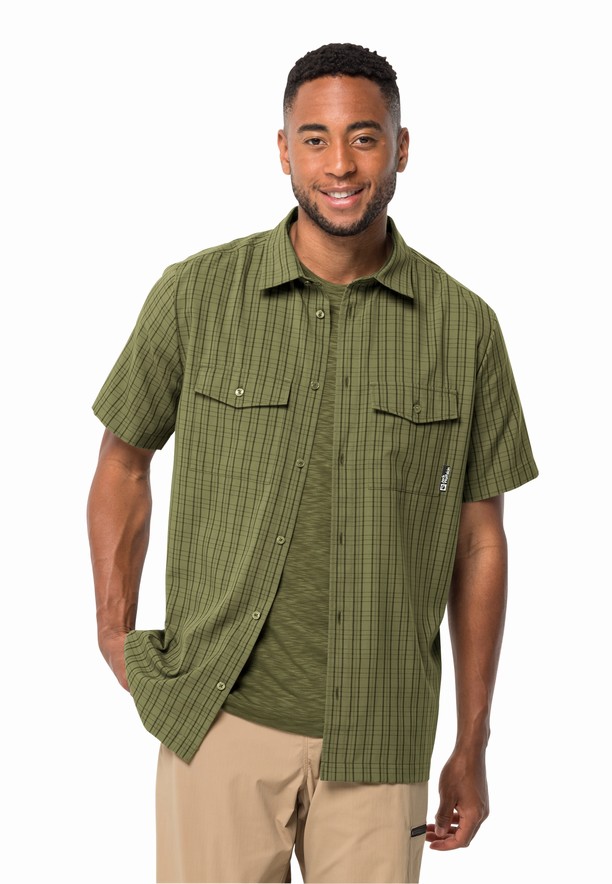 Jack Wolfskin Thompson Overhemd Heren Olijfgroen | 72963934