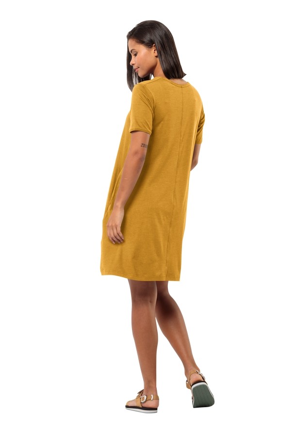 Jack Wolfskin Travel Jurk Dames Geel | 68087853