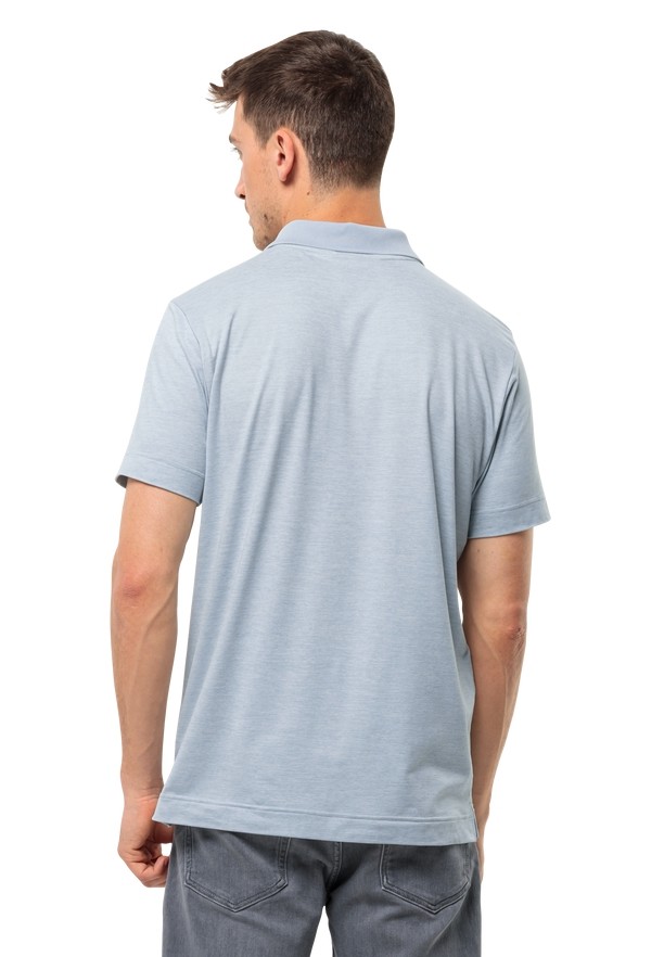 Jack Wolfskin Travel Poloshirt Heren Blauw | 16447825