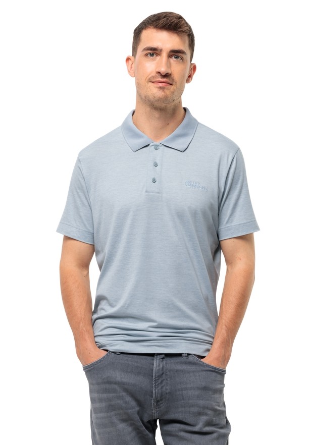 Jack Wolfskin Travel Poloshirt Heren Blauw | 16447825
