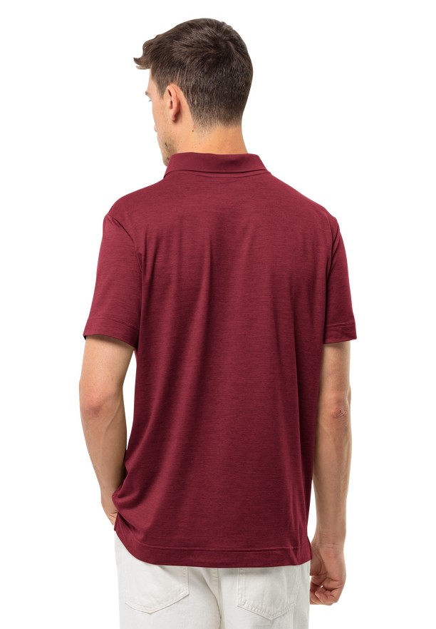 Jack Wolfskin Travel Poloshirt Heren Rood | 83695594