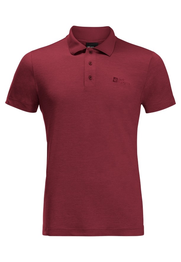 Jack Wolfskin Travel Poloshirt Heren Rood | 83695594