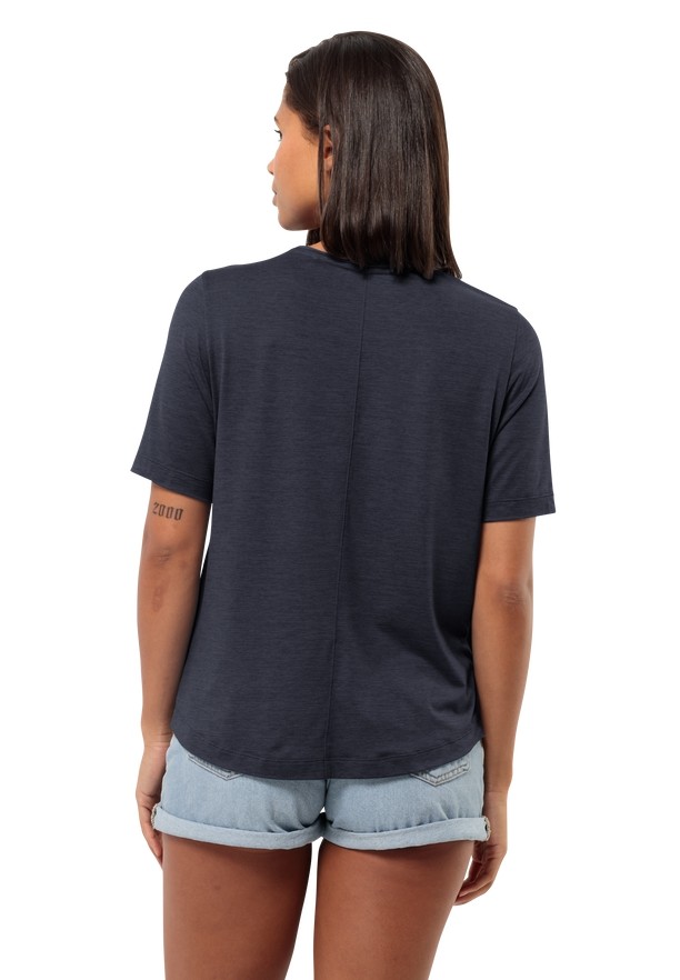 Jack Wolfskin Travel T-shirts Dames Donkerblauw | 87025663