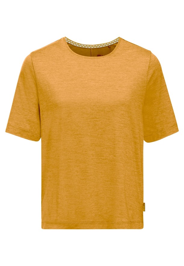 Jack Wolfskin Travel T-shirts Dames Geel | 42518773