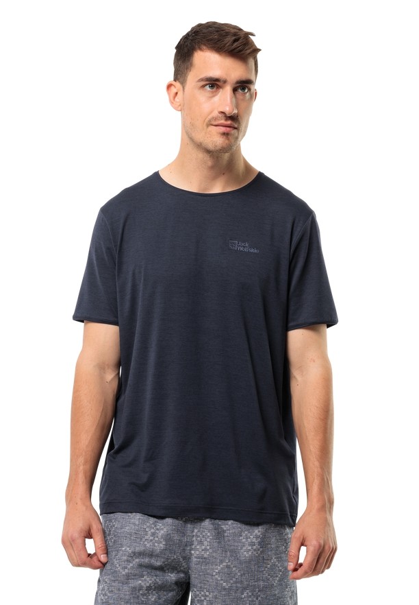 Jack Wolfskin Travel T-shirts Heren Donkerblauw | 22771493