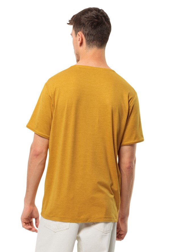 Jack Wolfskin Travel T-shirts Heren Geel | 67495631