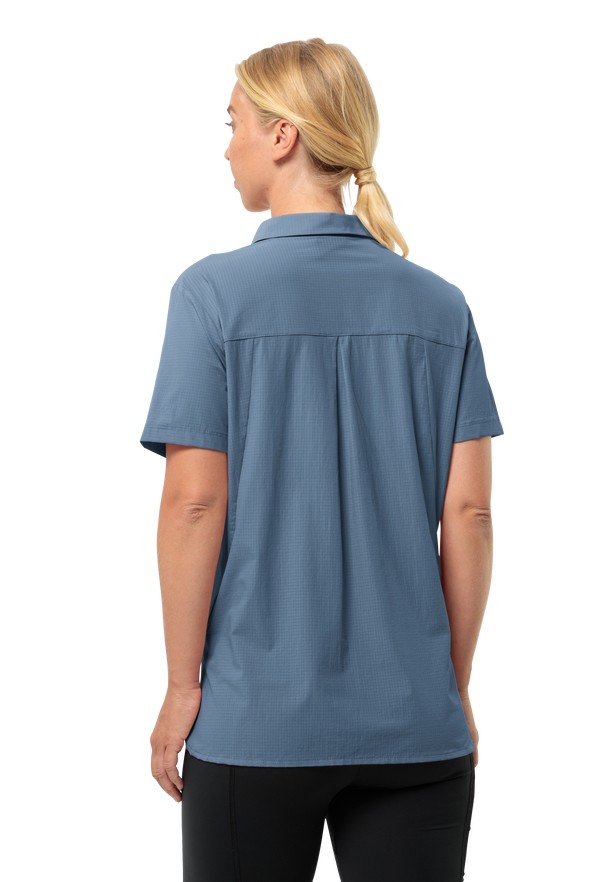 Jack Wolfskin Vandra S/s Overhemd Dames Blauw | 84423360