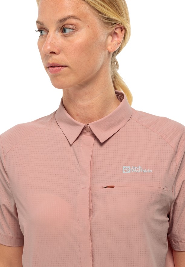 Jack Wolfskin Vandra S/s Overhemd Dames Roze | 41637503