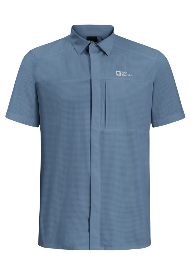 Jack Wolfskin Vandra S/s Overhemd Heren Blauw | 56047015