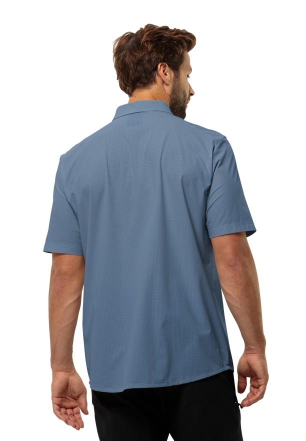 Jack Wolfskin Vandra S/s Overhemd Heren Blauw | 56047015