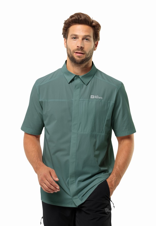 Jack Wolfskin Vandra S/s Overhemd Heren Groen | 86949617
