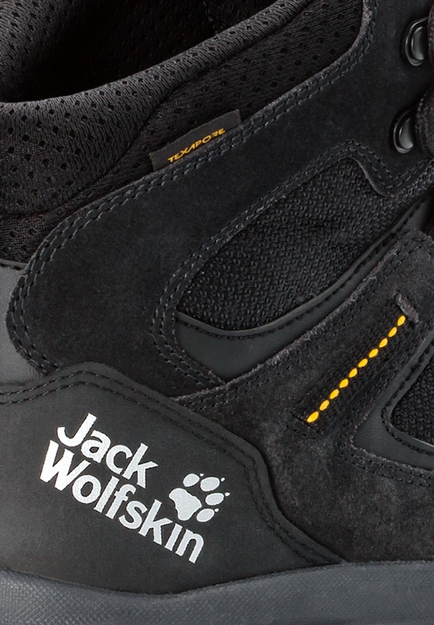 Jack Wolfskin Vojo 3 Texapore Mid Wandelschoenen Heren Zwart | 16829964