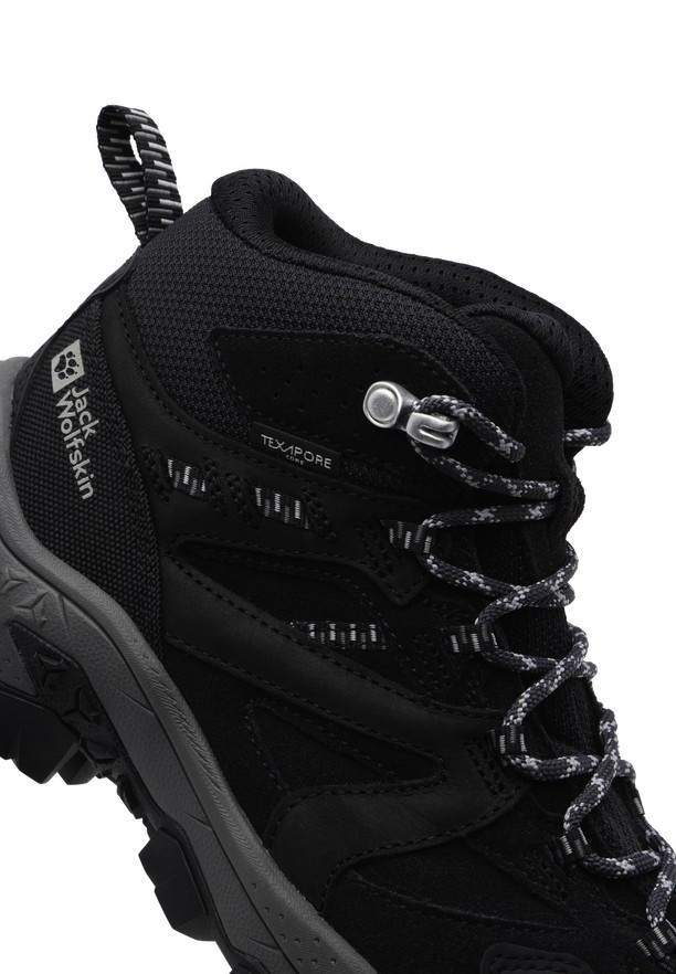 Jack Wolfskin Vojo Tour Lt Texapore Mid Wandelschoenen Dames Zwart | 26417439