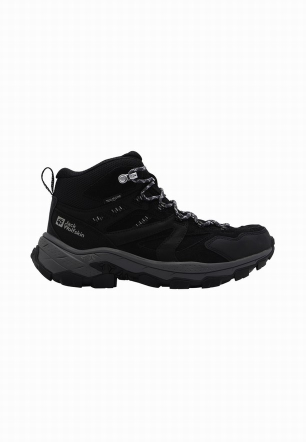 Jack Wolfskin Vojo Tour Lt Texapore Mid Wandelschoenen Dames Zwart | 26417439
