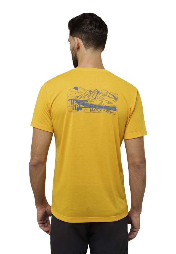 Jack Wolfskin Vonnan Graphic T-shirts Heren Geel | 28976066