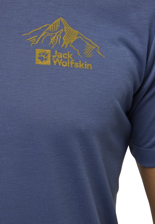 Jack Wolfskin Vonnan Graphic T-shirts Heren Donkerblauw | 13314083