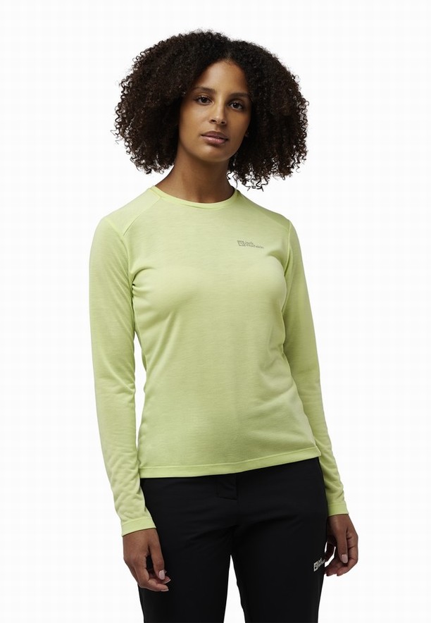 Jack Wolfskin Vonnan Ls T-shirts Dames Geel | 94403625