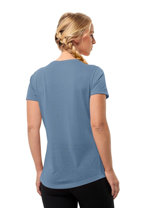 Jack Wolfskin Vonnan S/s T-shirts Dames Blauw | 20690465