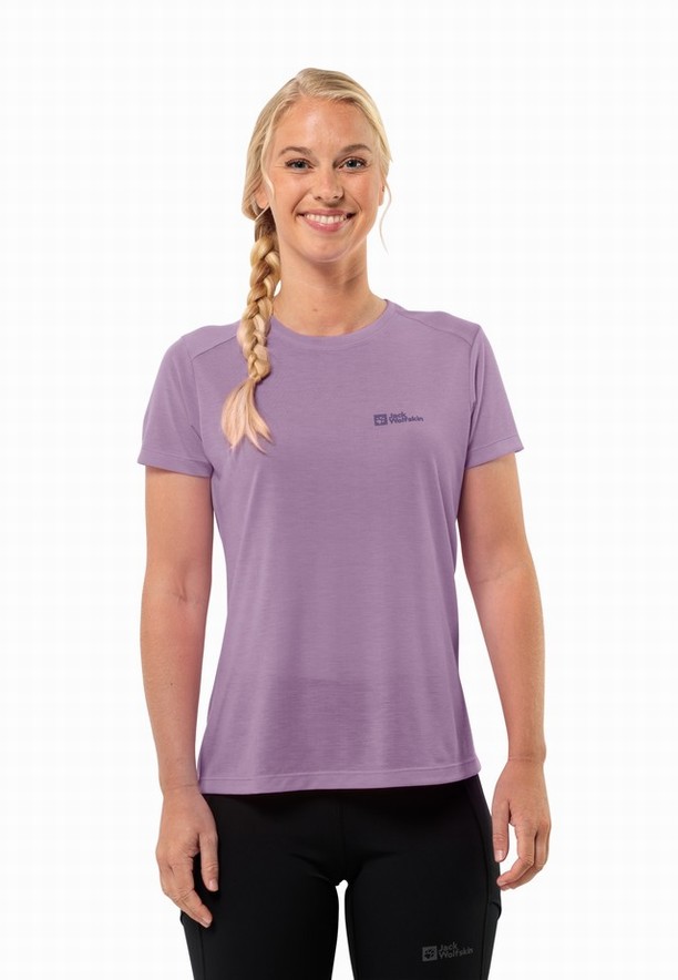 Jack Wolfskin Vonnan S/s T-shirts Dames Paars | 30962778