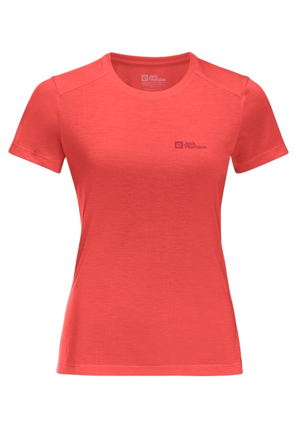 Jack Wolfskin Vonnan S/s T-shirts Dames Rood | 21481536