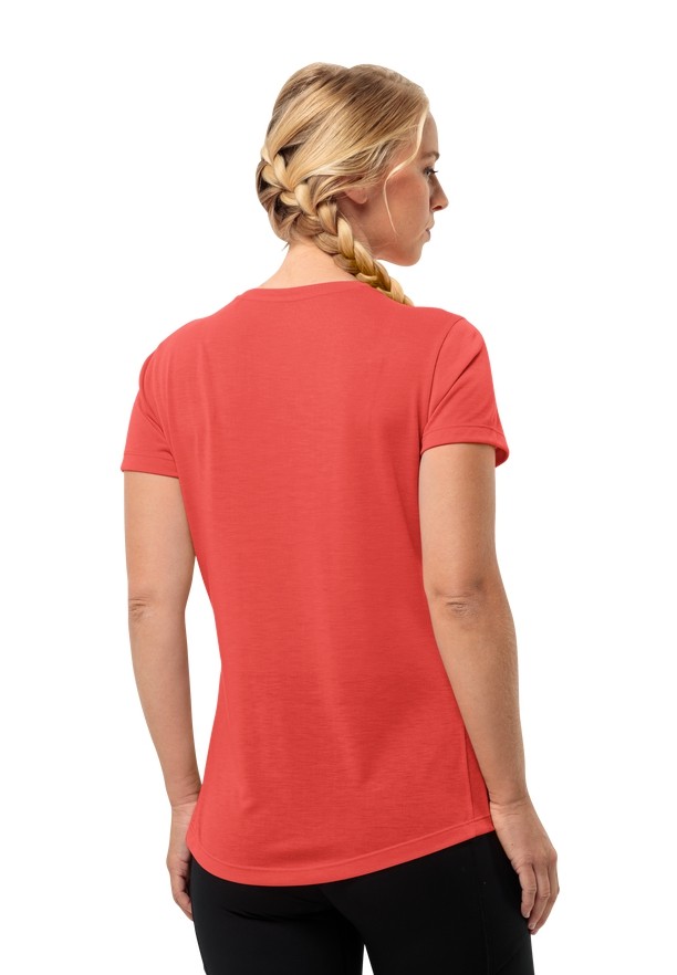 Jack Wolfskin Vonnan S/s T-shirts Dames Rood | 21481536