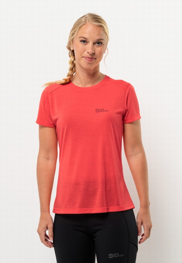Jack Wolfskin Vonnan S/s T-shirts Dames Rood | 21481536