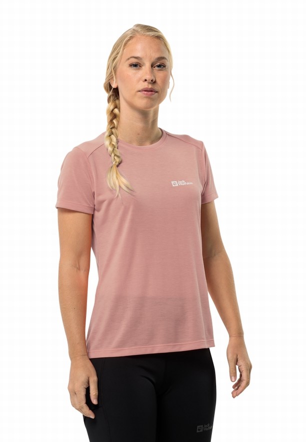 Jack Wolfskin Vonnan S/s T-shirts Dames Roze | 37943546