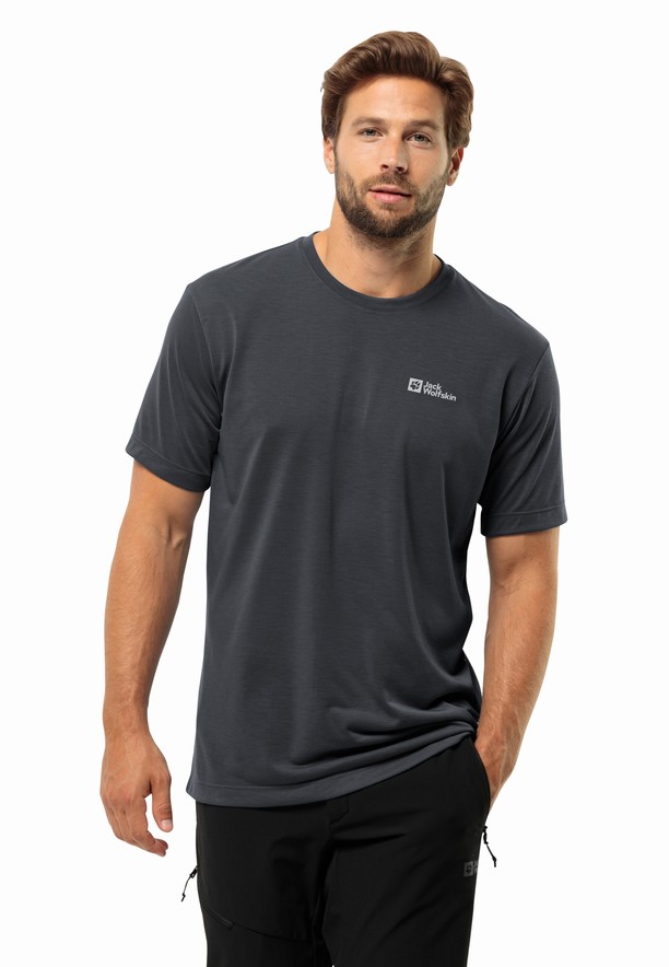 Jack Wolfskin Vonnan S/s T-shirts Heren Zwart | 43130536