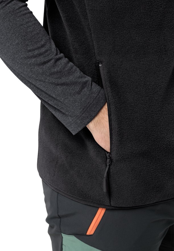 Jack Wolfskin Waldsteig Fz Vest Heren Zwart | 87857371