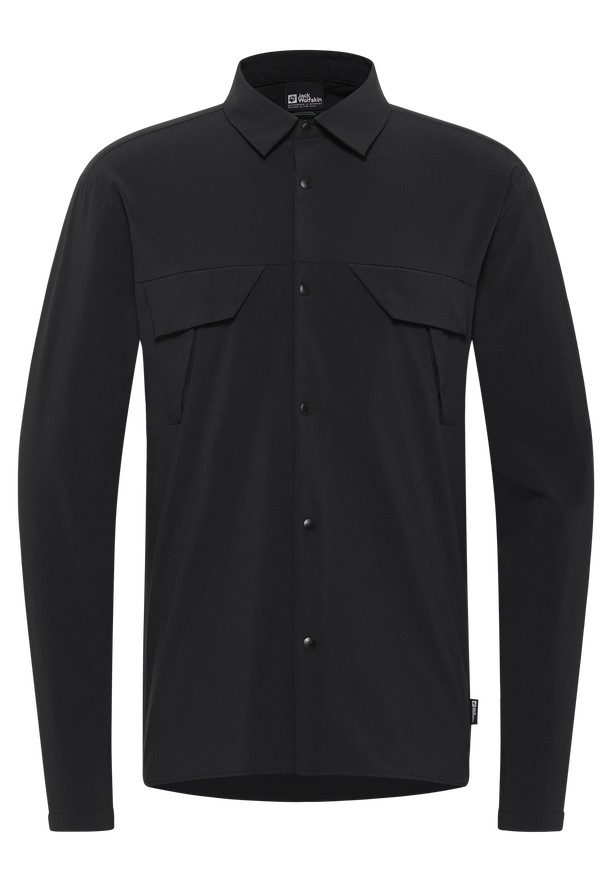 Jack Wolfskin Wanderest Ls Overhemd Heren Zwart | 95692901